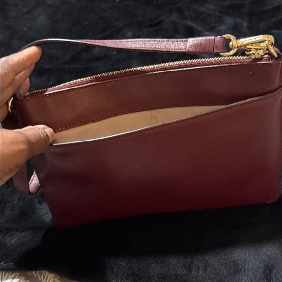 Michael Kors Medium Leather Oxblood Convertible Clutch Wristlet - Picture 5 of 11